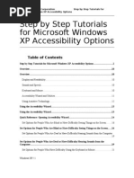 Step by Step Tutorials For Microsoft Windows XP Accessibility Options