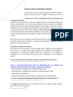 Formulario de Reclamo Tarjeta de Crédito. No Solicitadas Ni Utilizadas