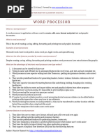 1 Introduction To Word Processors