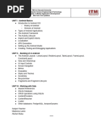 BTech Sem V MAD Mid Term Test Syllabus