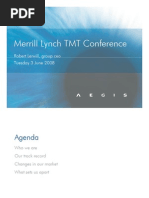 Merrill Lynch TMT Conference: Robert Lerwill, Group Ceo Robert Lerwill, Group Ceo Tuesday 3 June 2008