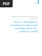 Tema 5. Habilidades y Competencias Básicas Del Psicólogo III