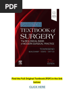 Sabiston Textbook of Surgery The Biological Basis of Modern Surgical Practice 21st Edition PDF