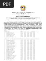 Edital de Divulgacao de Resultado Do Concurso