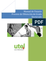 Manual de Usuario - Obtención de Grado Doctorado - UTEL