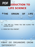 The Origin of Life - 1