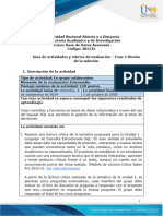 Guía de Actividades y Rúbrica de Evaluación - Unidad 1 - Fase 2 - Diseño de La Solución