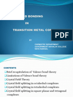 Lecture PPT METAL LIGAND BONDING in TransitionMetal Complexes