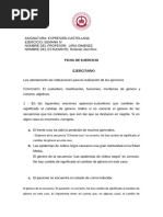 SEMANA IV - FICHA I - EXPRESIÓN CASTELLANA-1 Entraga Cuatro