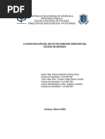 La Investigación Del Delito de Homicidio Derivado Del Exceso en Defensa