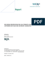 Mix Design Specification For Low Strength Concretes Containing Recycled and Secondary Aggregates