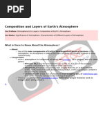 Composition and Layers of Earth's Atmosphere: What Is There To Know About The Atmosphere?
