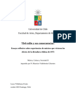 Ensayo sobre Exilio en Chile y sus consecuencias