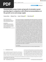 Animal Physiology Nutrition - 2019 - Klein - Metabolisable Energy Intake and Growth of Privately Owned Growing Dogs in