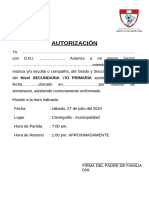 Autorizacion de Salidas Eventos