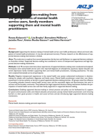 Kokanovic Et Al 2018 Supported Decision Making From The Perspectives of Mental Health Service Users Family Members