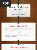 Digital Marketing Lecture 01