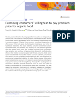 Examining Consumers Willingness To Pay Premium Price For Organic Food