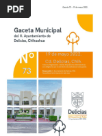 Gaceta Municipal 73 - 19 de Mayo 2022 Delicias Bando Policia