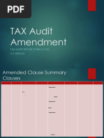 Tax Audit - Amendment - A.Y - 2024-25