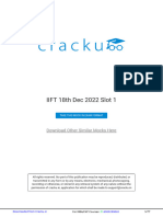 IIFT 18th Dec 2022 Slot 1 by Cracku