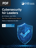 ISB Cybersecurity For Leaders Brochure