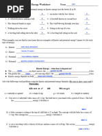 Kinetic and Potential Energy Worksheet Key G 9.8