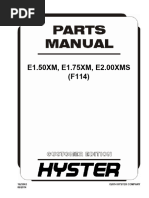 E1.50XM, E1.75XM, E2.00XMS (F114) : 1625063 ©2014 Hyster Company 06/2014