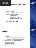 Light Propagation in Gbit LANS