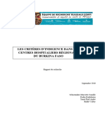 Schoemaker-Marcotte Et Al 2010 Les Critères D'indigence Dans Les Centres Hospitaliers Régionaux Du Burkina Faso