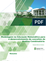 Modelagem na Educação Matemática para o desenvolvimento de conceitos de Análise Combinatória