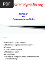 Kannur University 5th Semester Open Course - Communication Skills 