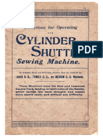 Jones Cylinder Shuttle Sewing Machine Manual