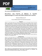 Prevalence and Control of Malaria in Uganda: Epidemiological Trends and Public Health Interventions (WWW - Kiu.ac - Ug)