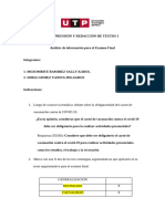 COMPRENSIÓN Y REDACCIÓN DE TEXTOS I SEMANA 16