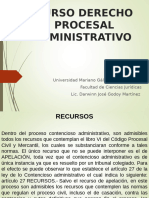 CURSO DERECHO PROCESAL ADMINISTRATIVO CLASE SEMANA 11 RECURSOS DEL PROCESO CONTENCIOSO ADMINISTRATIVO