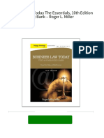 Download full Business Law Today The Essentials, 10th Edition Test Bank – Roger L. Miller all chapters