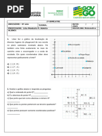 6º Ano - Plano Cartesiano