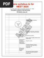 NEET SYLLABUS UPDATESnh