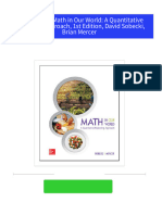 PDF Test Bank for Math in Our World: A Quantitative Reasoning Approach, 1st Edition, David Sobecki, Brian Mercer download