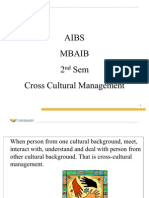 Cross Cultural Management