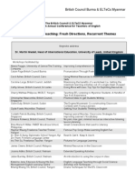 Burma English Eltecs 2011 Provisional Programme