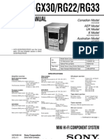 Sony Hcd-gx30, Rg22, Rg33
