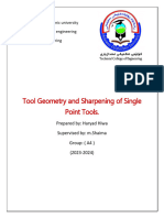 Single Point Cutting Tool