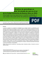 Experiencias Significativas de Aprendizaje en Residencias Médicas. Un Estudio de Caso en El Sur de La Ciudad Autónoma de Buenos Aires en 2022