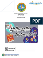 MATHEMATICSIN THE MODERN WORLD CHAPTER I