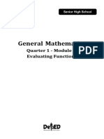 Core Gen Math11 - Q1 - Evaluating Functions Modular