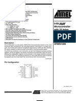 8-Bit Microcontroller With 1K Bytes In-System Programmable Flash AT90S1200