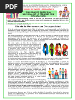 Ficha-Fecha Cívica-16 de Octubre Día Nacional de La Persona Con Discapacidad