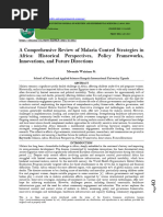 A Comprehensive Review of Malaria Control Strategies in Africa: Historical Perspectives, Policy Frameworks, Innovations, and Future Directions